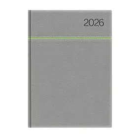   Naptár, tervező, A5, napi, TOPTIMER, "Young", szürke-zöld