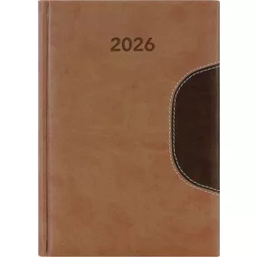   Naptár, tervező, A5, napi, DAYLINER "Memphis", barna-csokoládé