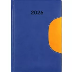   Naptár, tervező, A5, napi, DAYLINER "Memphis", kék-sárga