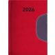 Naptár, tervező, B6, heti, DAYLINER "Memphis", piros-szürke