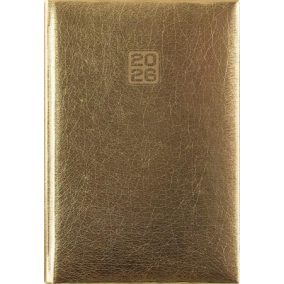   Naptár, tervező, B6, heti, DAYLINER, "Mirror", arany