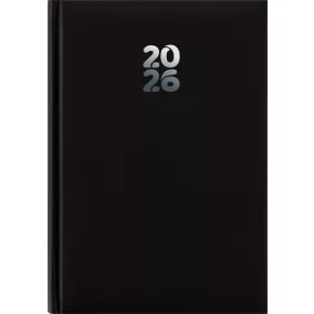   Naptár, tervező, A5, napi, DAYLINER, "Pannon", fekete