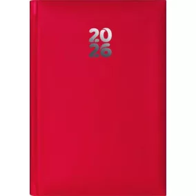   Naptár, tervező, A5, napi, DAYLINER, "Pannon", piros