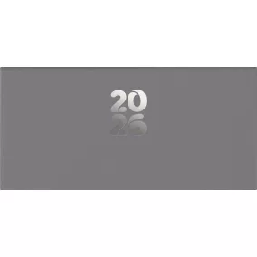   Zsebnaptár, fekvő elrendezésű, DAYLINER, "Pannon", szürke