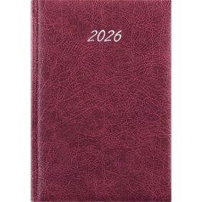   Naptár, tervező, B5, heti, DAYLINER, "Rebel", bordó