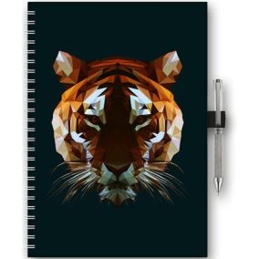   Naptár, tervező, A5, heti, DAYLINER, "InSpiral", tiger