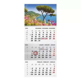   Naptár, speditőr, három hónapos, egy tömbös, TOPTIMER, "Táj"