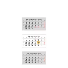   Naptár, speditőr, három hónapos, három tömbös, üres fejrész, DAYLINER