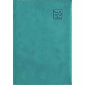   Naptár, tervező, A5, napi, DAYLINER "Square", türkiz