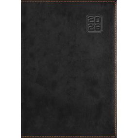   Naptár, tervező, B5, heti, DAYLINER "Square", fekete