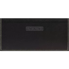   Zsebnaptár, fekvő elrendezésű, DAYLINER, "Sherwood", fekete