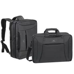   Notebook táska, hátizsákká alakítható, 16", RIVACASE "Central 8290", fekete