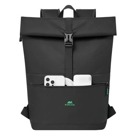 Notebook hátizsák, 15,6", rolltop, 15L, RIVACASE "Gremio ECO 5567", fekete