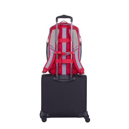 Notebook hátizsák, 15,6", 20L, RIVACASE "5225 Mercantour", szürke-piros