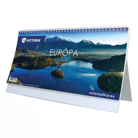   Naptár, asztali, álló, VICTORIA OFFICE "Európa Csodái" (2027 évi)