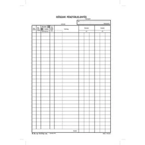   Nyomtatvány, időszaki pénztárjelentés, 25x4, A4, VICTORIA PAPER "B.13-21", 10 tömb/csomag