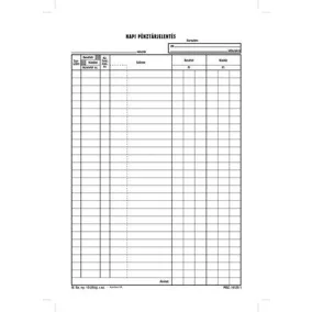   Nyomtatvány, napi pénztárjelentés, 25x4, A4, VICTORIA PAPER "B.13-25", 10 tömb/csomag