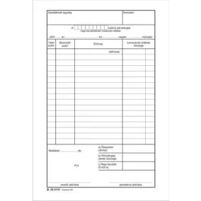   Nyomtatvány, pénztárgép napi bevételének módosító tételei, 25x2, A5, VICTORIA PAPER "B.22-31", 10 tömb/csomag