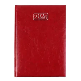   Naptár, tervező, A5, napi, VICTORIA OFFICE "Chrono", bordó (2027 évi)