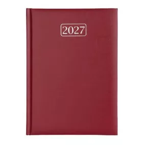   Naptár, tervező, A5, napi, VICTORIA OFFICE "Chrono", bordó (2027 évi)