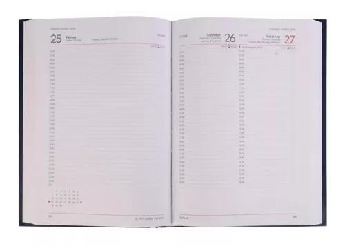 Naptár, tervező, A5, napi, VICTORIA OFFICE "Chrono", fekete (2027 évi)