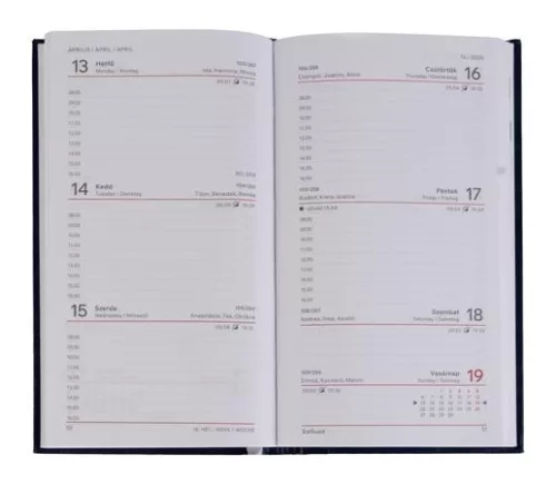 Zsebnaptár, álló elrendezésű, VICTORIA OFFICE "Chrono", zöld (2027 évi)