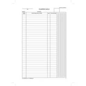   Nyomtatvány, felmérési napló, 25x5, A4, VICTORIA PAPER "D.7570-104", 10 tömb/csomag