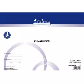   Nyomtatvány, fuvarlevél, 50x3, A4, fekvő, VICTORIA PAPER "D.GÉPJ.17", 10 tömb/csomag