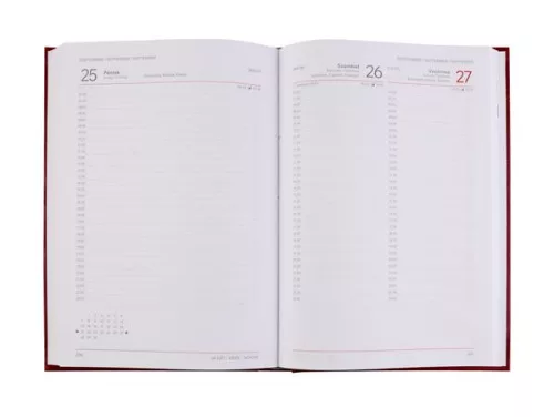 Naptár, tervező, A5, napi, VICTORIA OFFICE "Chrono, lila (2027 évi)