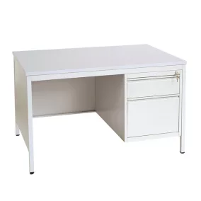   Fémvázas íróasztal, fiókok nélkül, 750mmx2000mmx600mm, Szürke/szürke