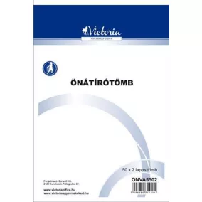 Önátírótömb, A5, 50x2 lap, VICTORIA PAPER