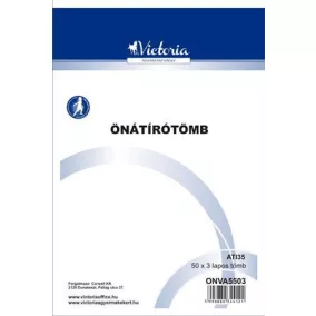 Önátírótömb, A5, 50x3 lap, VICTORIA PAPER