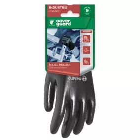   SZERELŐKESZTYŰ, SZÜRKE PA/FEKETE NITRIL MÁRTÁS, 3/4 HÁT_BLIS