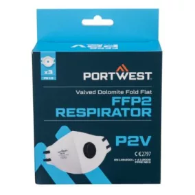 FFP2 szelepes Dolomit légzésvédő maszk