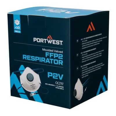 Formázott FFP2 szelepes légzőkészülék (Pk10)