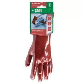 MÁRTOTT PVC KESZTYŰ, BORDÓ, S/L/O, 36CM_BLISZT_8