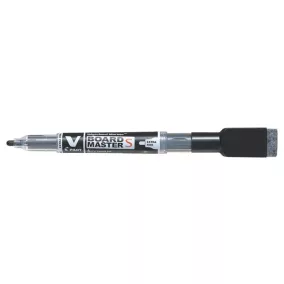   Táblamarker, törlőkupakkal, 1,3 mm, EF, kúpos, PILOT "V-Board Master S", fekete