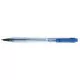 Golyóstoll, 0,27 mm, nyomógombos, átlátszó tolltest, PILOT "BP-S Matic", kék
