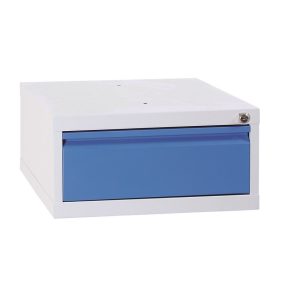   Alsó szekrény munkaasztalhoz, 1 fiókkal, 230mmx460mmx550mm, Szürke/kék