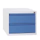 Alsó szekrény munkaasztalhoz, 2 fiókkal, 380mmx460mmx550mm, Szürke/kék