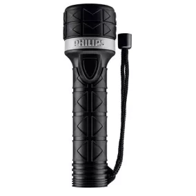 Elemlámpa, LED, 2xAA, gumi borítás, PHILIPS