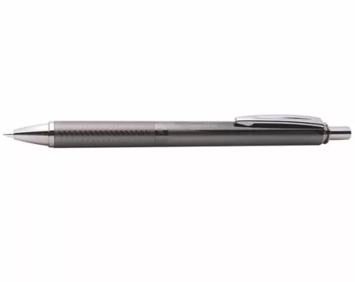 Zseléstoll, 0,35 mm, nyomógombos, antracit tolltest, PENTEL "EnerGel BL-407" fekete, ajándék kék tollbetéttel