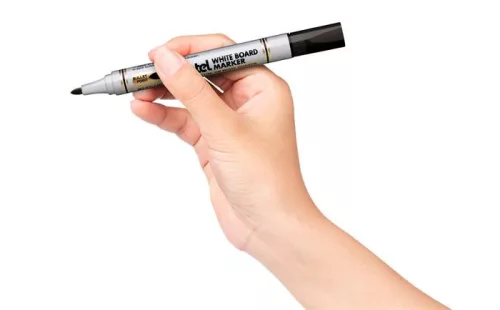 Táblamarker, 2 mm, kúpos hegy, PENTEL, fekete