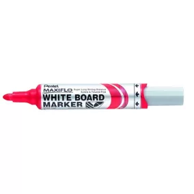   Táblamarker, 2,5 mm, kúpos, PENTEL "Maxiflo MWL5M", piros