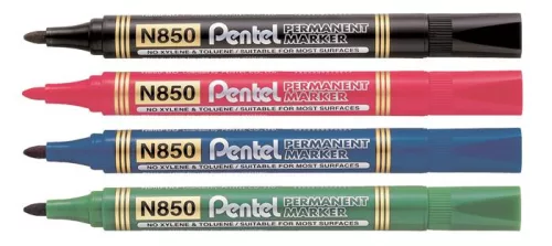 Alkoholos marker, 1,5 mm, kúpos, PENTEL "N850", kék