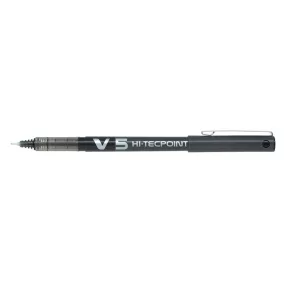   Rollertoll, 0,3 mm, tűhegyű, kupakos, PILOT "Hi-Tecpoint V5", fekete