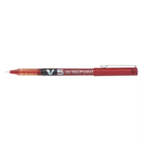  Rollertoll, 0,3 mm, tűhegyű, kupakos, PILOT "Hi-Tecpoint V5", piros