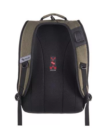Hátizsák, notebook tartóval, PULSE "Bicolor Olive", zöld
