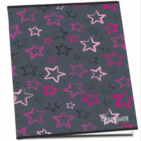 Füzet, tűzött, A5, vonalas, 52 lap, PULSE "Girls"