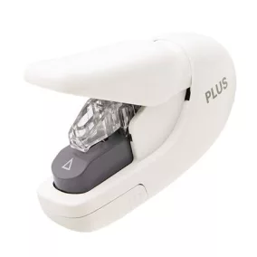 Kapocs nélküli tűzőgép, kézi, 5 lap, PLUS, fehér